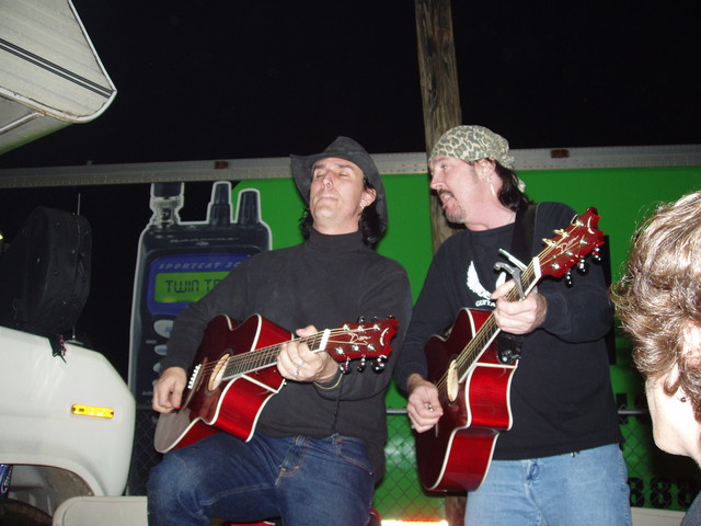 RONNIE KEEL & CHARLIE WAYNE BACK STAGE AT TALLADEGA MOTOR SPEEDWAY
